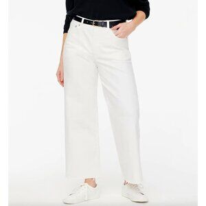 J. Crew Curvy Wide-Leg Cropped Jean In All-Day Stretch, Seashell White